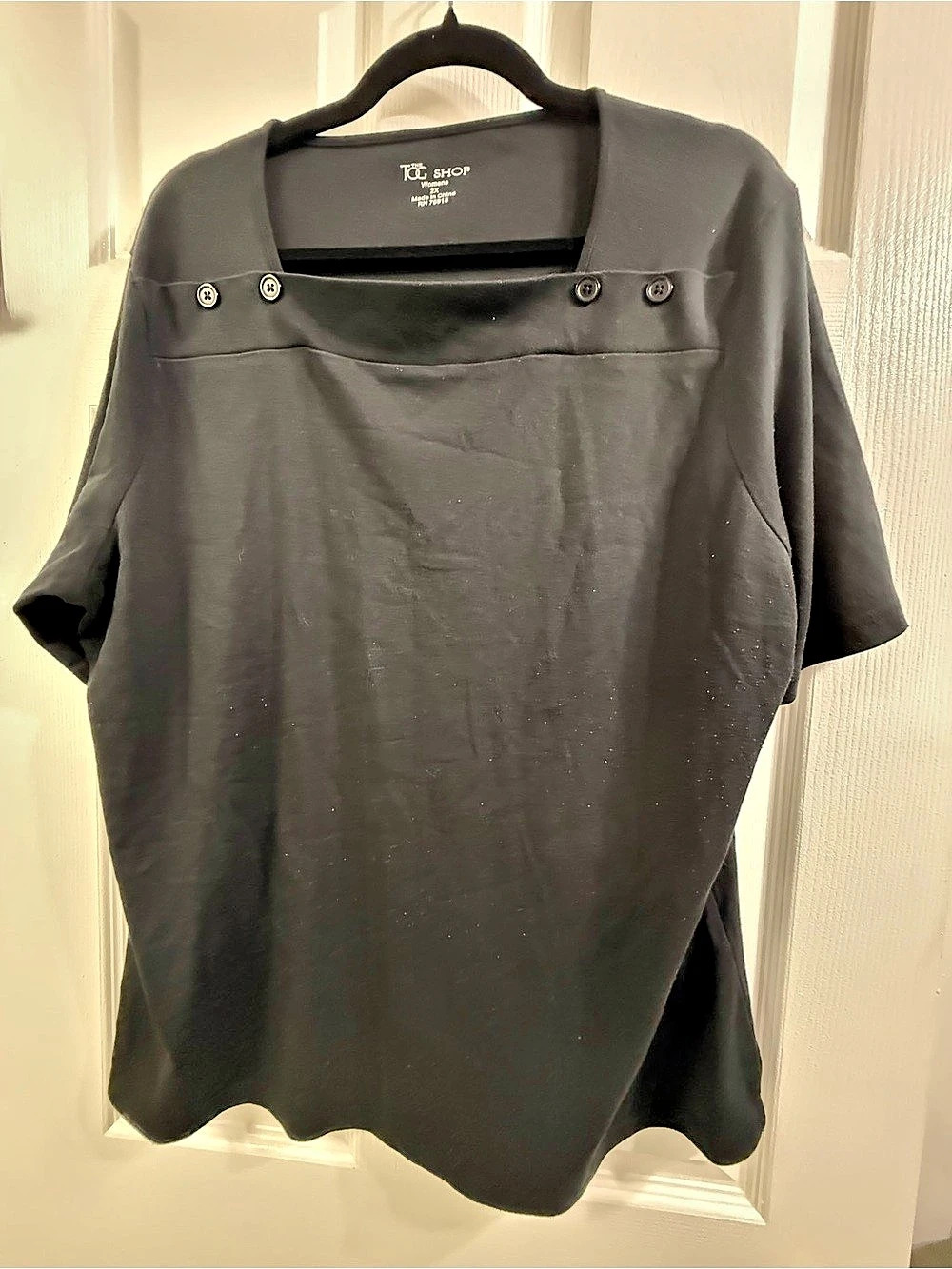 TLC Shop Women's Black Tunic Top Size 2X
